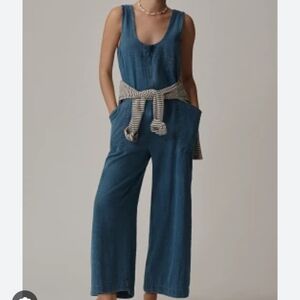 NWT Anthropologie Pilcro Wide-leg Zipfront Overalls In Size XS (Runs Large)